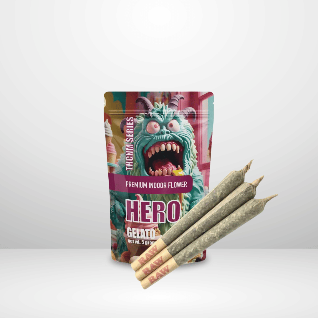 HERO THCNM buds Gelato hos Weedly